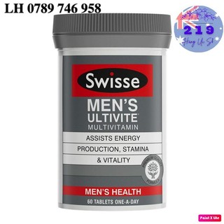 Swisse Men's Ultivite - Viên Uống Bổ Sung Vitamin Tổng Hợp Cho Nam Giới