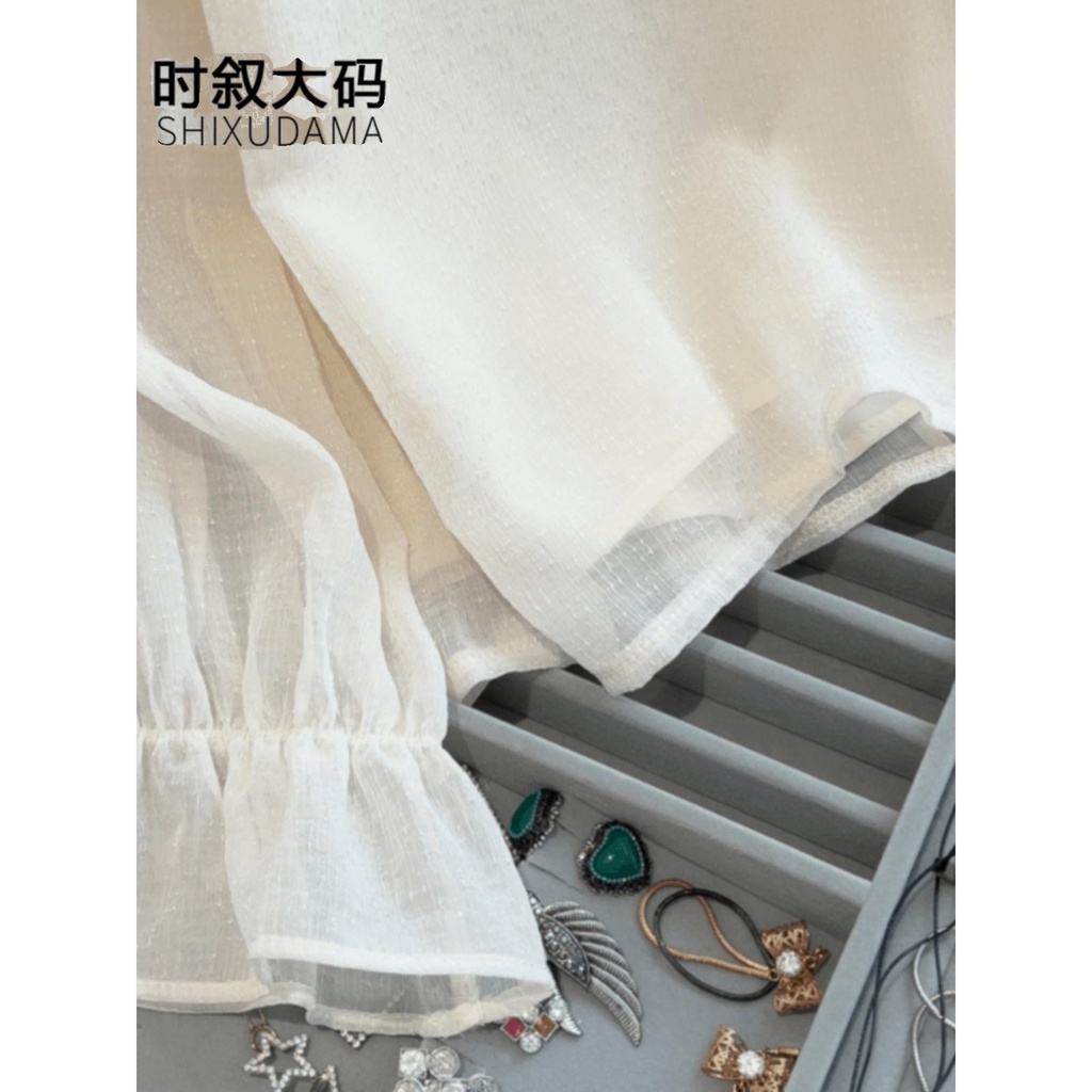 Áo Sơ Mi chiffon Dài Tay Thắt Nơ Cỡ Lớn Phong Cách Mới Cho Nữ