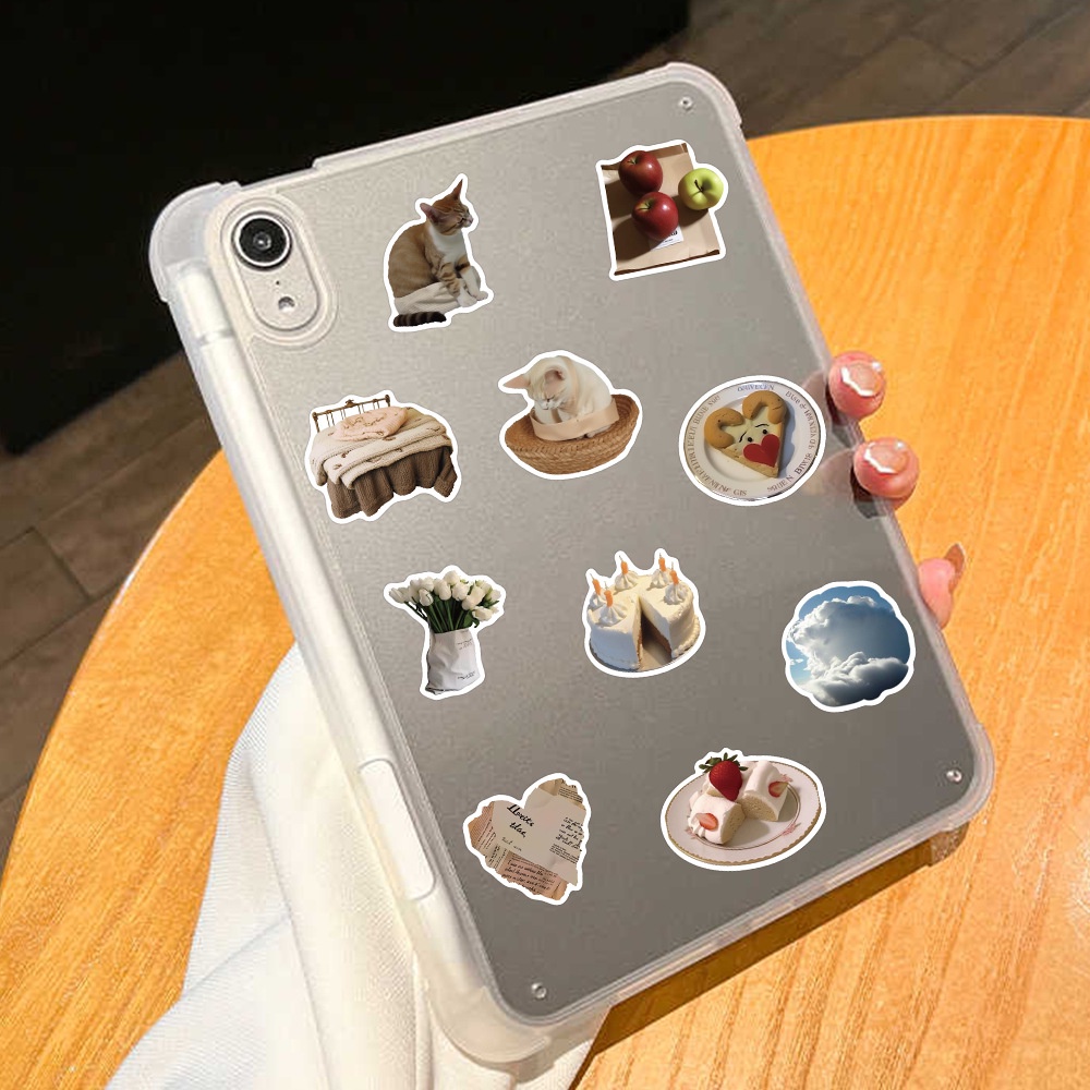 50 Miếng Dán Hoạt Hình Trang Trí Mũ Bảo Hiểm / Bút Chì Phong Cách Hàn Quốc