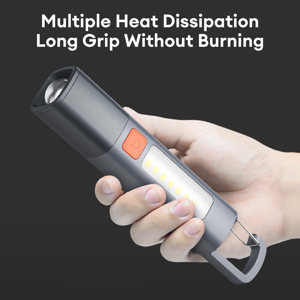 Đèn Pin mini cob Độ Sáng Cao Có Khóa Thiết Kế Phóng To Tiện Lợi Dành Cho Hoạt Động Ngoài Trời