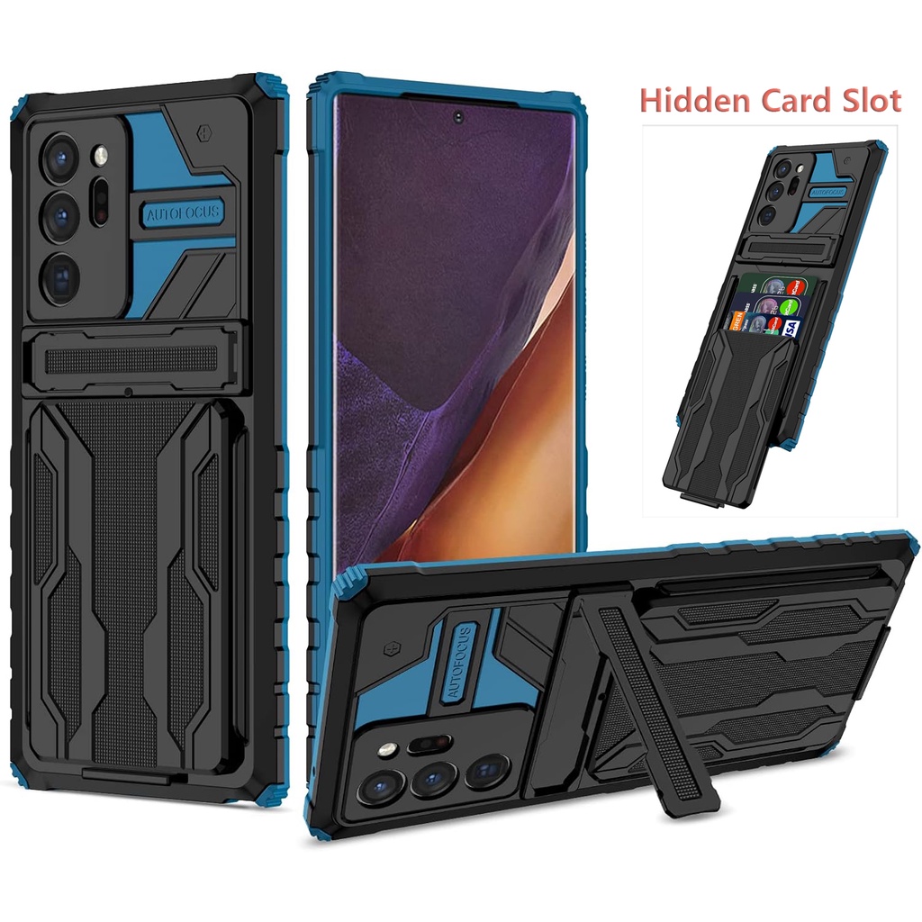 Dành Cho Samsung S24 Plus / S24 Ultra Ốp Lưng Có Chân Đế & Giá Đỡ Thẻ Trượt Ẩn, Nam Nữ Hybrid Armor 
