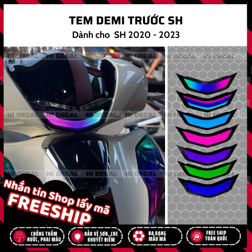 Tem decal dán demi trước Sh 2020 - 2023 | Tem Decal Dán Đèn Pha, Đèn Demi, Đèn Xi Nhan sSH