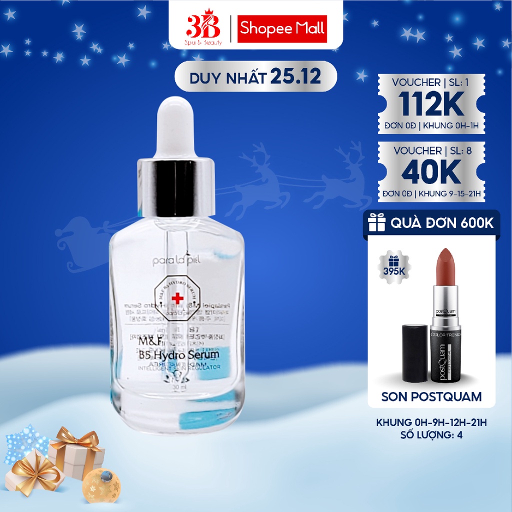 Tinh Chất Serum Giúp Cấp Ẩm Làm Dịu Và Phục Hồi Da Treatment PARALAPIEL M&F B5 Hydro Serum 30ml A14