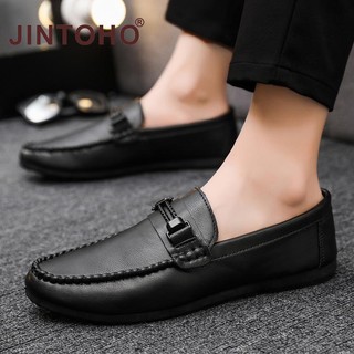Jintoho Giày Lười Da Thời Trang Cho Nam