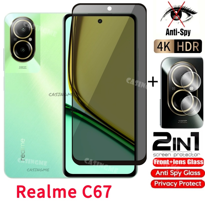 Kính Cường Lực Chống Nhìn Trộm Bảo Vệ Màn Hình Cho realme c67 2023 realme c67 c 67 67c realmec67 c67