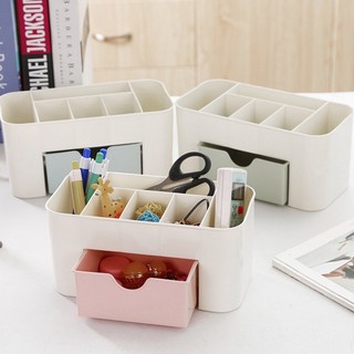 【fridvn】Desktop Makeup Organizer Plastic Storage Box Cosmetic Organizer Storage Case