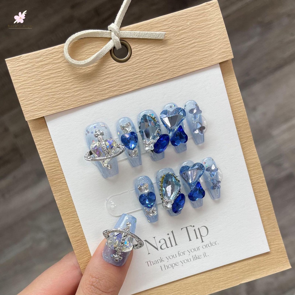 [Hàng Mới] Set 24 Móng Tay Giả Kèm Keo Dán