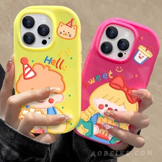 Ốp Điện Thoại Họa Tiết Cô Gái Dễ Thương Cho IPhone 11 12 Pro Max X XR XS Max SE 7 Plus 8 Plus 13 Pro Max 14 15 Pro Max