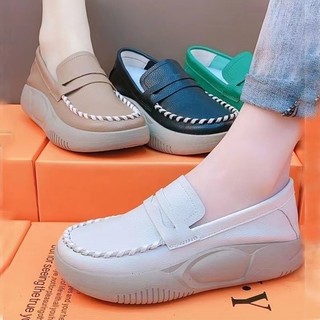 Giày lười da đế mềm thời trang cho nữ