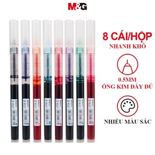  M&G bút gel Set 8 Bút Bi Mực Nước Nhanh Khô Ngòi 0.5mm DIY 
