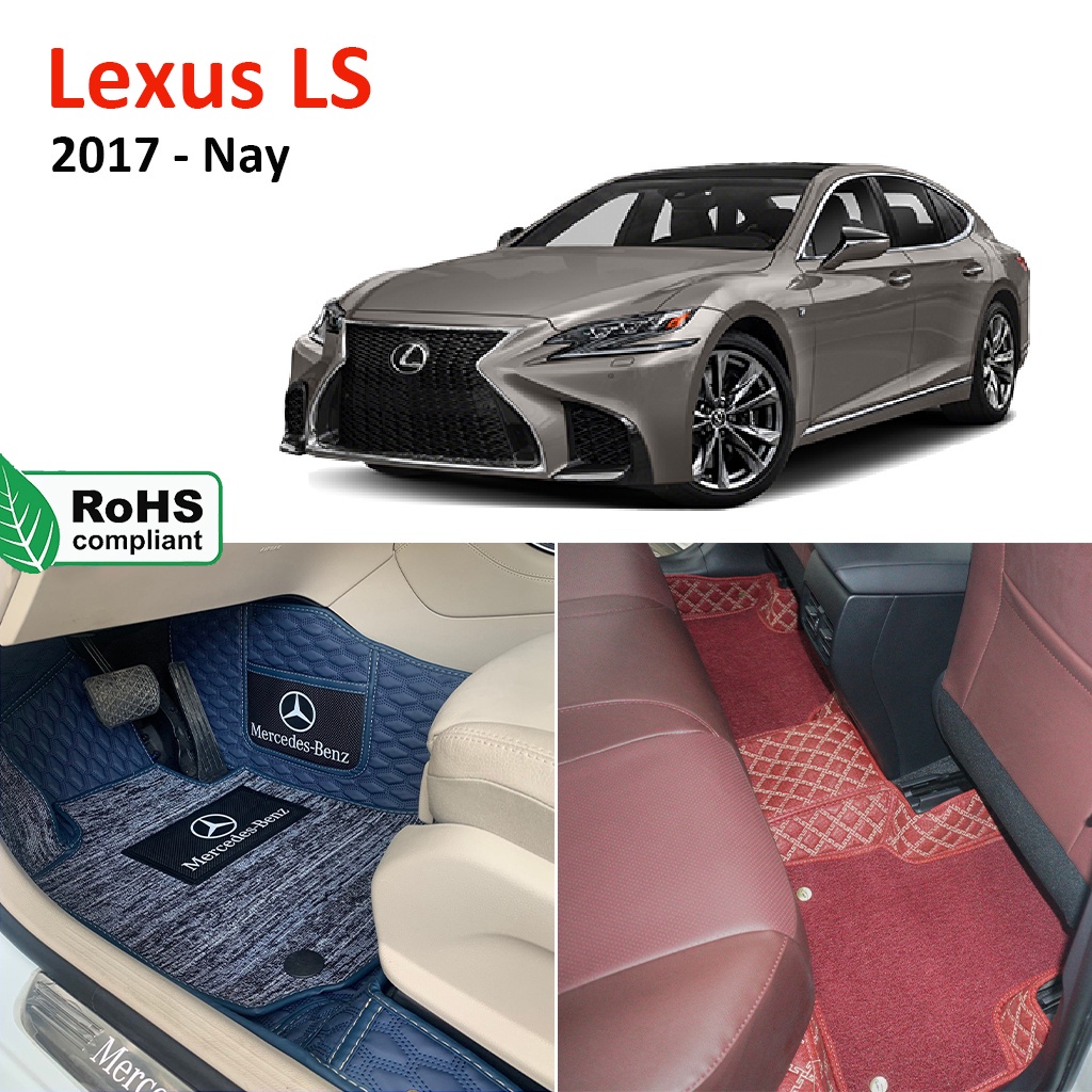 SIÊU HOT Thảm lót sàn 8D THƯƠNG GIA Lexus LS500h LS500 2017-nay phủ kín sàn xe, cách âm, chống nước 