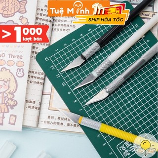 Dao cắt Washi tape VPPTUEMINH, dao điêu khắc gọt mô hình kèm 8 lưỡi dự phòng Tuệ Minh