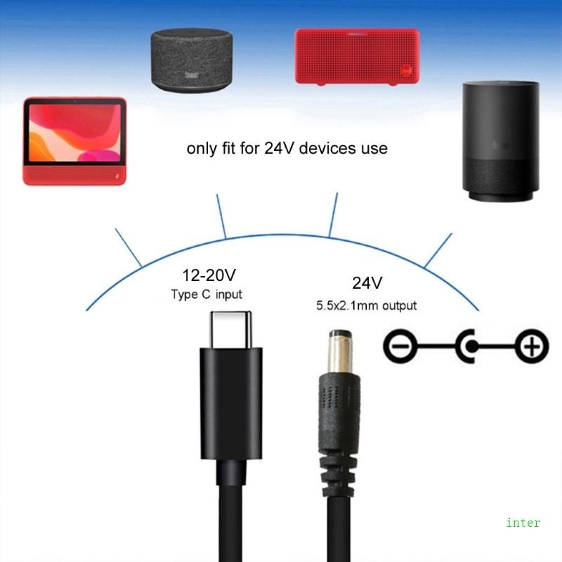 Dây Cáp Sạc USB Type C 5 5x2 1mm Kèm 3 Đầu Chuyển Đổi Dành Cho Laptop Notebook