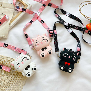 Túi đeo chéo mini hình mèo hello kitty xinh xắn dành cho bé gái