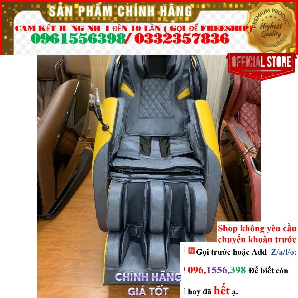 Ghế Massage Toàn Thân 4D Thomas Hamilton X8 - Da PU, Con lăn 4D, Điều khiển giọng nói