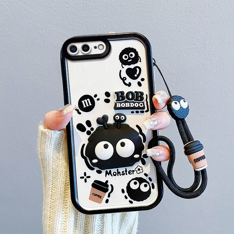 ốp lưng IPhone 7 Plus ốp lưng IPhone 8 Plus ốp lưng Gấu Dâu Phim Ba Chiều Hình Búp Bê ốp lưng Điện T