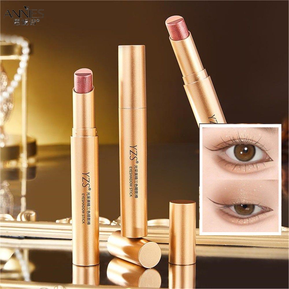 Bút Kẻ Mắt Dạng Thỏi 3 Màu Yzs Pearlescent Matte Lâu Trôi Không Thấm Nước, Lâu Trôi, Nhũ Lấp Lánh, L