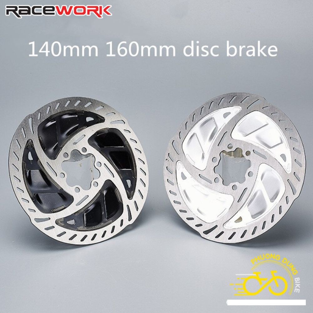 Đĩa Phanh Thắng Xe Đạp Rotor Tản Nhiệt RACEWORK 140mm 160mm