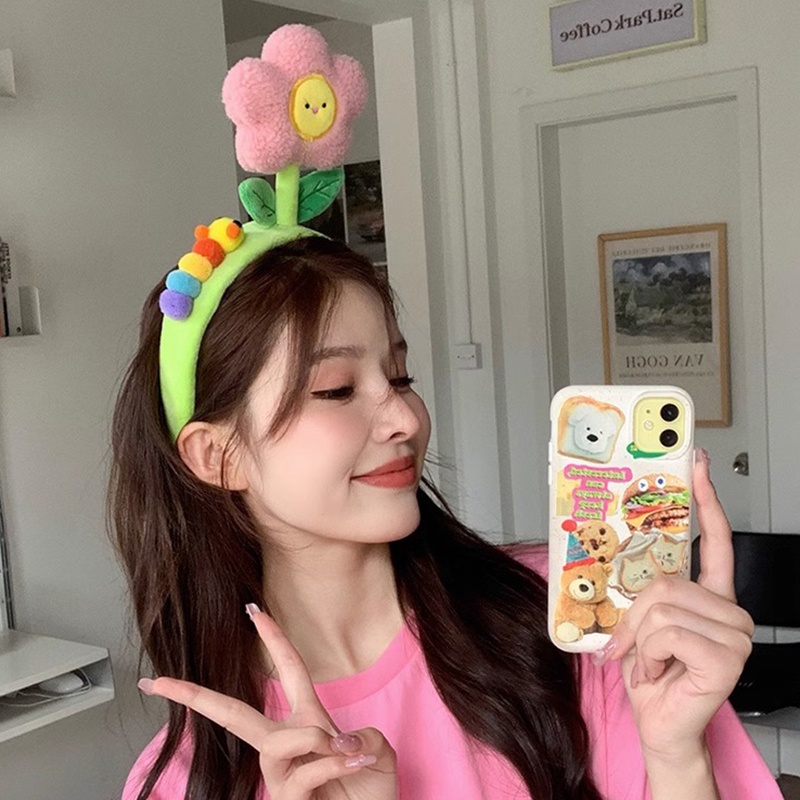 Băng Đô Cài Tóc Hình Hoa Lá / Sâu Bướm / Hoạt Hình Dễ Thương Vui Nhộn Cho Nữ OUYOUVN