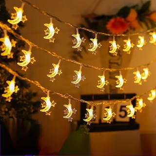 Dây đèn led hình ngôi sao / mặt trăng trang trí phòng