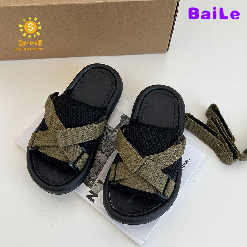 Dép Sandal Đế Mềm Phong Cách Hàn Quốc Thời Trang Xuân Hè Cho Bé Trai Và Bé Gái