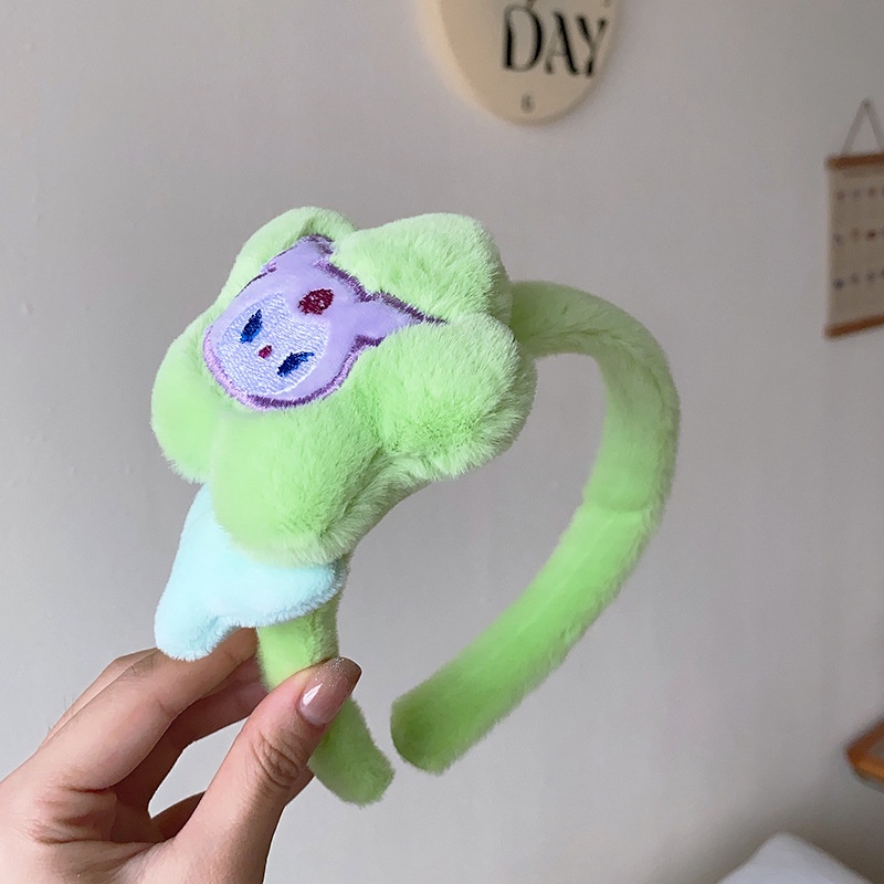 Băng đô cài tóc rửa mặt Vải Bông Họa Tiết Hoa Hướng Dương Hoạt Hình Dễ Thương