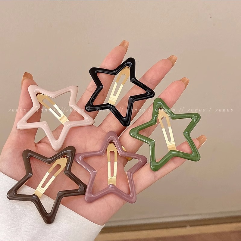 Kẹp Tóc Ngôi Sao Năm Cánh Cỡ Lớn Phong Cách Hàn Quốc Dễ Thương Cho Bé Gái