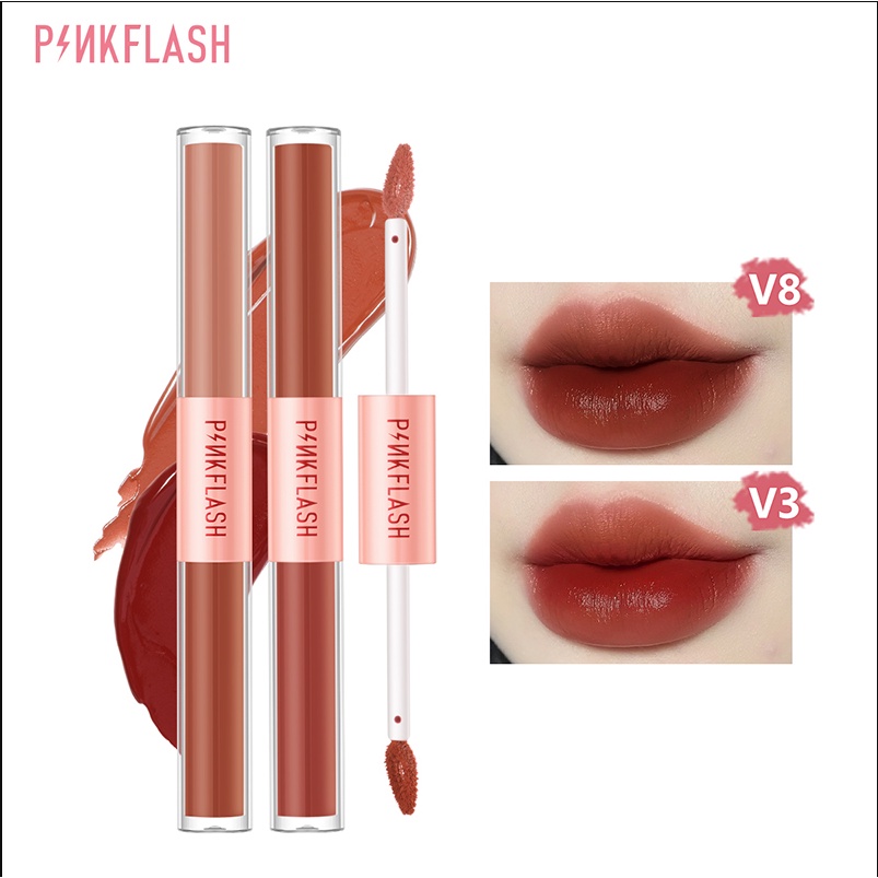 Son kem tint lì hai đầu PINKFLASH bền màu, sắc tố cao, lâu trôi 2 trong 1 30g L13