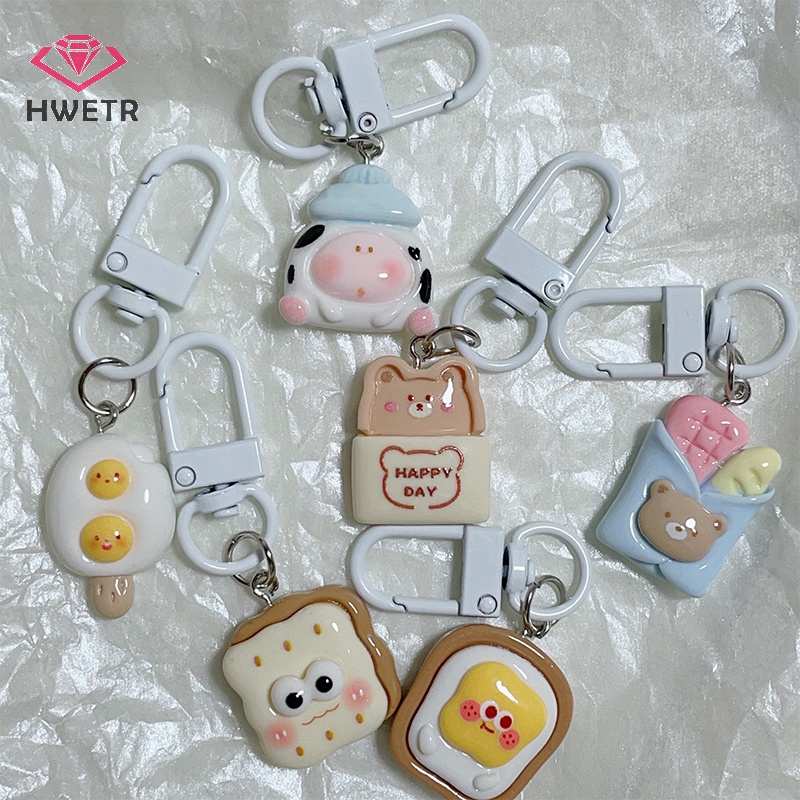 Móc Khóa Hình Bánh Mì Trứng Ngộ Nghĩnh Mới