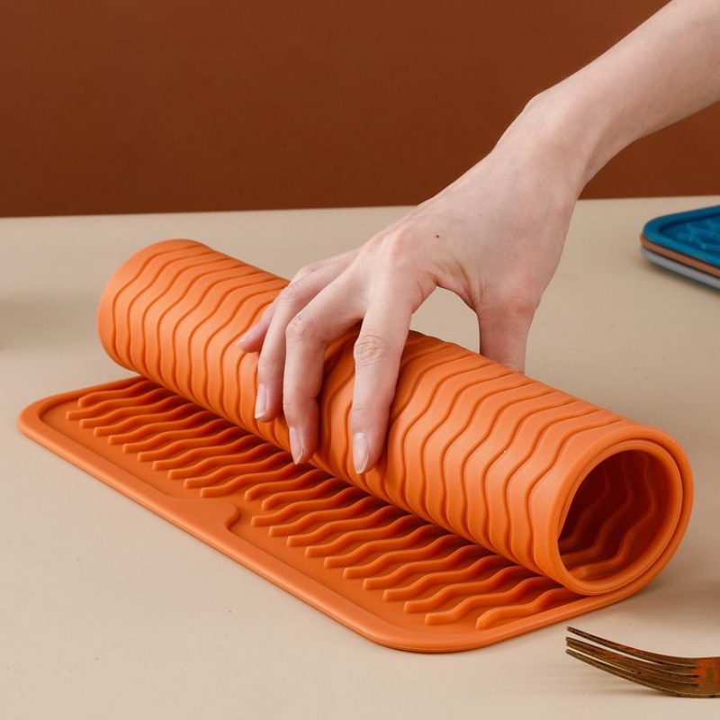 Thảm silicon cách nhiệt, thảm lót đĩa, đế lót ly, thảm lót bát đĩa nhà bếp, thảm chống bỏng, thảm vuông để bàn hầm