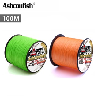  Ashconfish Dây Câu Cá Bện 4 Sợi pe x4 Màu Xanh Lá 100m 