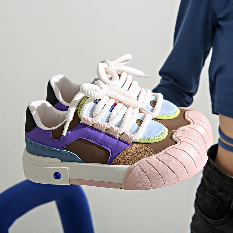 Giày Thể Thao Mũi Tròn Đế Dày Phong Cách Nhật Bản Thời Trang Mùa Thu Hàng Mới 2023