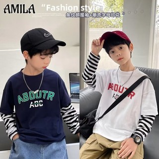 Amila Áo Thun Tay Dài Thời Trang Xuân Thu Cho Bé Trai
