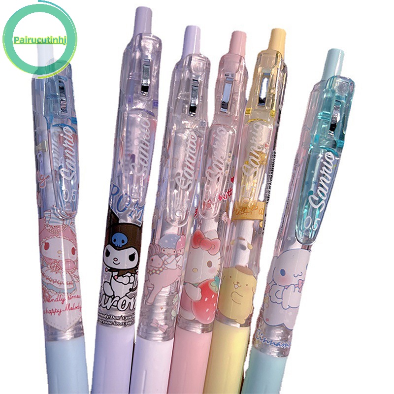 Parucutin Set 6 Bút Bi Họa Tiết anime sanrio Dễ Thương Cho Học Sinh vn
