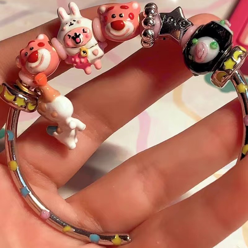 Vòng Tay Xỏ Hạt diy Đơn Giản Xỏ Hạt Hình Thủy Thủ Mặt Trăng Ngôi Sao Nhiều Màu Sắc