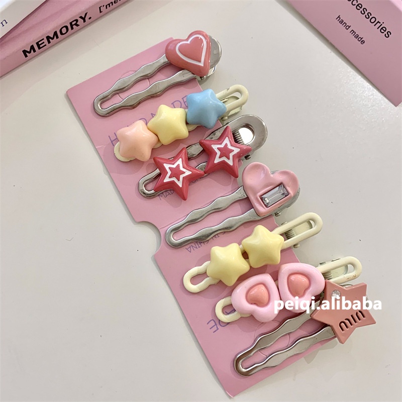 Bộ Kẹp Tóc Mái Màu Kẹo Dễ Thương Cho Bé Gái