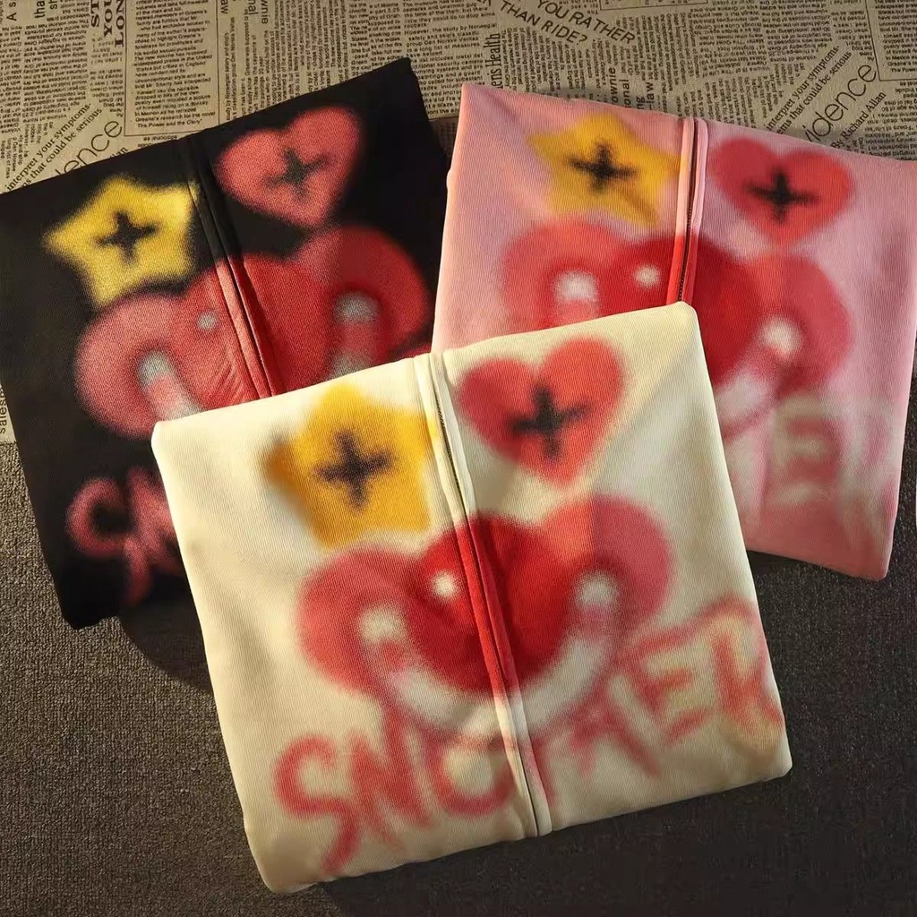 Áo Khoác Hoodie In Hình Chú Hề Tai Hề Phong Cách retro Mỹ Thời Trang Xuân Thu Cho Cặp Đôi