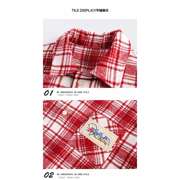 Áo Sơ Mi Tay Dài Dáng Rộng Thêu Họa Tiết Thời Trang Đường Phố Mỹ 2023 Cho Nam Nữ