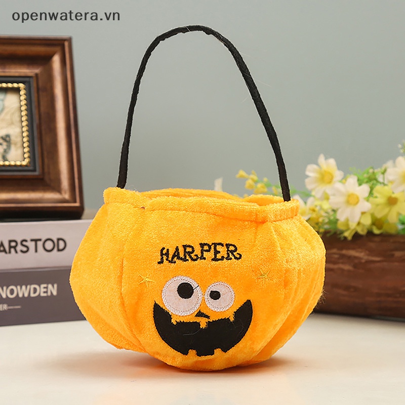 Túi Đựng Kẹo Hình Bí Ngô / Mèo Đen / Phù Thủy Trang Trí halloween 2023