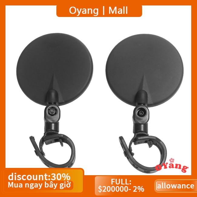 1 Cặp Gương Chiếu Hậu Hình oval Dành Cho Xe Đạp / scooter Điện