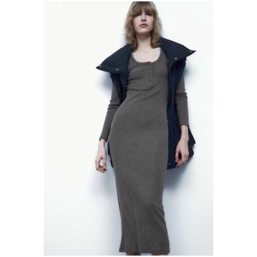 Váy body dáng dài Zara authentic