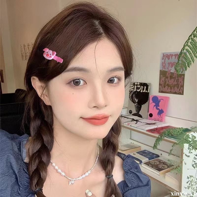 🌺🌺Kẹp Tóc Mái Mỏ Vịt Hình Heo Má Hồng Ngọt Ngào Đáng Yêu Dành Cho Nữ