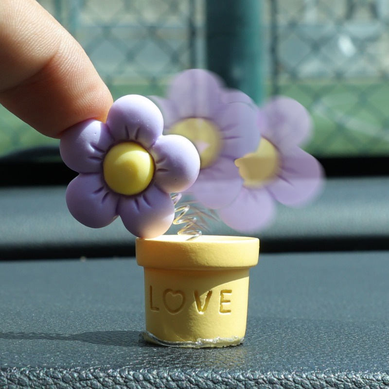 Chậu Hoa Hướng Dương mini Trang Trí Nội Thất Xe Hơi