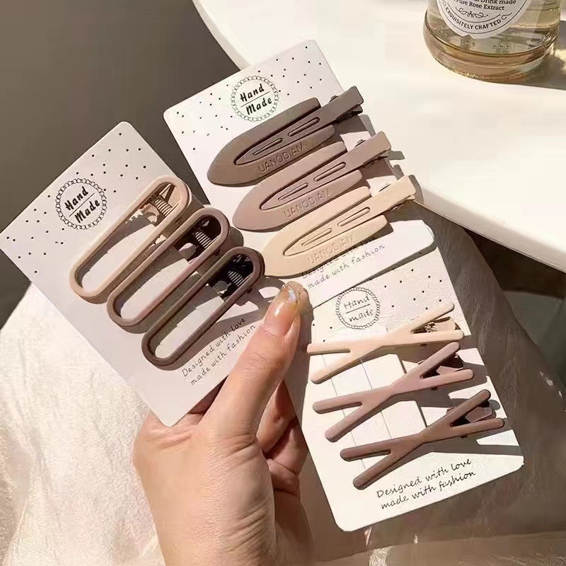 Kẹp Tóc Nhỏ Màu Cà Phê Sữa Dễ Thương