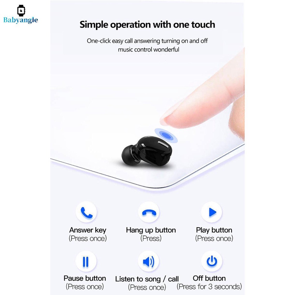 Tai Nghe bluetooth 5.0 Không Dây mini Illunt X9 Kèm Mic 1 tai nghe