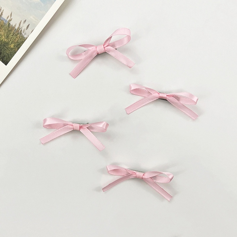 Ivy Set 4 Kẹp Tóc Nơ Ruy Băng mini Trang Trí Tóc Đuôi Ngựa Dành Cho Thanh Thiếu Niên