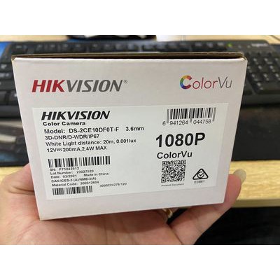 Camera hikvision thân trụ ngoài trời có màu ban đêm 2MP - HIKVISION 𝐃𝐒-𝟐𝐂𝐄𝟏𝟎𝐃𝐅𝟎𝐓-𝐅 - BẢO HÀNH 2 NĂM