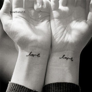  Hình Xăm Dán Tạm Thời Họa Tiết Chữ love Chống Thấm Nước 