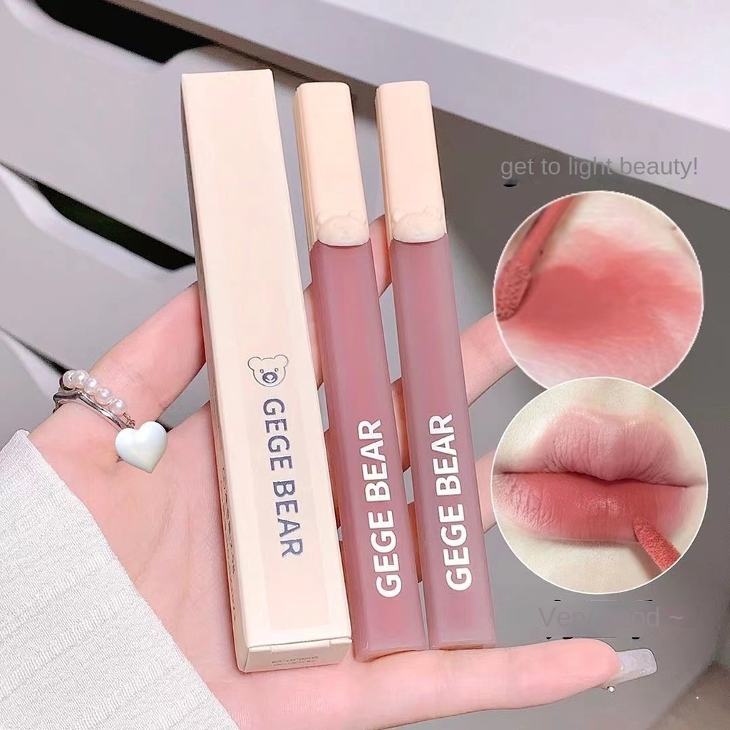 Ge Son Kem Lì Chống Nước Lâu Phai Chất Son Mịn Như Nhung Thiết Kế Vỏ Son Hình Gấu Đáng Yêu