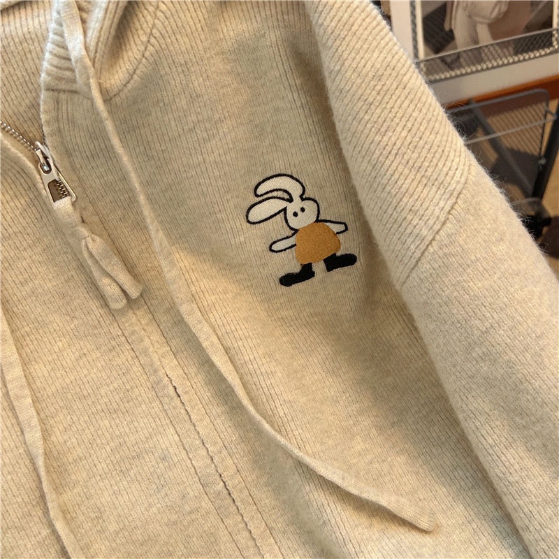 Áo Khoác sweater Có Mũ Trùm Dáng Rộng Dày Dặn Phong Cách retro Nhật Bản Thời Trang Thu Đông Cho Nữ